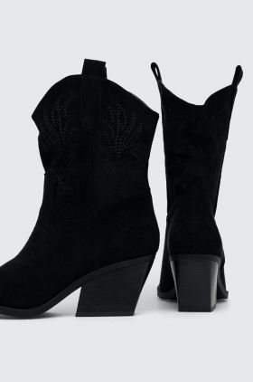 Answear Lab cizme femei, culoarea negru, cu toc drept