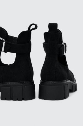 Answear Lab botine femei, culoarea negru, cu platforma
