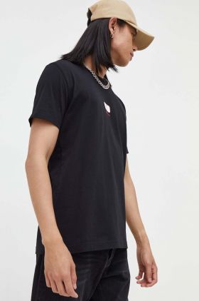 Iceberg tricou din bumbac culoarea negru, cu imprimeu