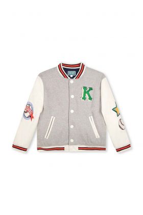 Kenzo Kids geaca bomber pentru copii culoarea gri