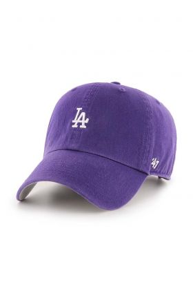 47brand șapcă de baseball din bumbac MLB Los Angeles Dodgers culoarea violet, cu imprimeu