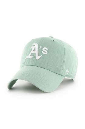 47brand șapcă de baseball din bumbac MLB Oakland Athletics culoarea verde, cu imprimeu