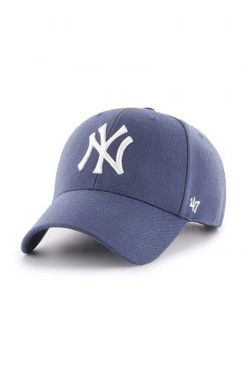 47brand șapcă din amestec de lână MLB New York Yankees culoarea violet, cu imprimeu