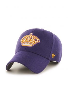 47brand șapcă din amestec de lână NHL Los Angeles Kings culoarea violet, cu imprimeu  HVIN-MVP08WBV-PP67