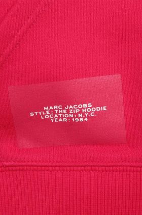 Marc Jacobs bluza copii culoarea rosu, cu glugă, cu imprimeu