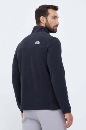 The North Face bluza barbati, culoarea negru, cu imprimeu