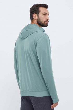 Puma hanorac de antrenament Fit Double Knit culoarea verde, cu glugă, cu imprimeu