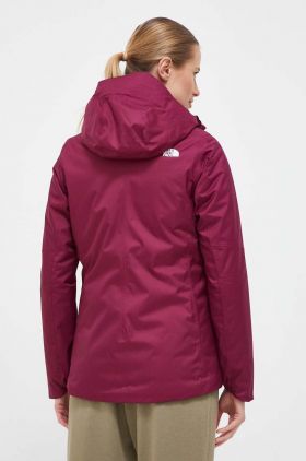 The North Face jacheta de exterior Quest culoarea bordo