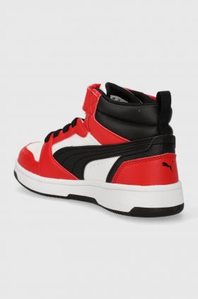 Puma sneakers pentru copii Rebound V6 Mid AC+ PS culoarea rosu