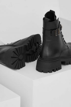 Answear Lab cizme de piele X limited collection NO SHAME femei, culoarea negru, cu platforma