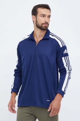 adidas Performance hanorac de antrenament culoarea albastru marin, cu imprimeu