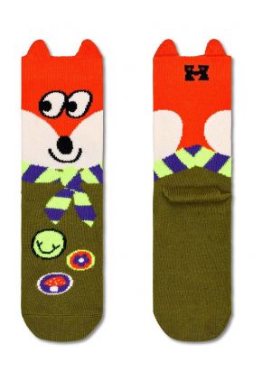 Happy Socks sosete copii Fox Scout culoarea verde