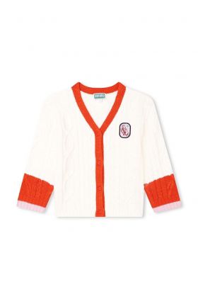 Kenzo Kids cardigan cu amestec de lână pentru copii culoarea alb, light