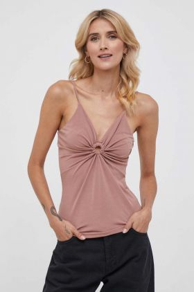 Sisley top femei, culoarea maro