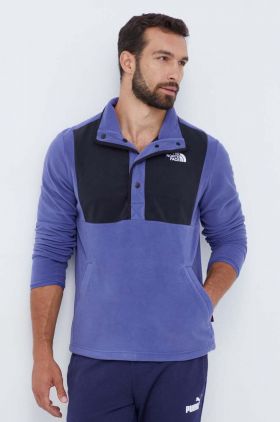 The North Face bluza barbati, culoarea violet, cu imprimeu