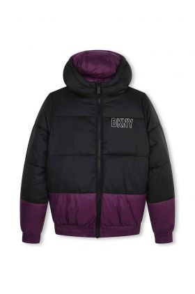 Dkny geaca reversibila pentru copii culoarea violet