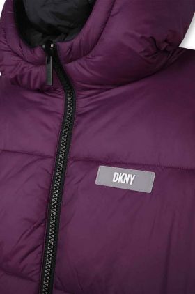 Dkny geaca reversibila pentru copii culoarea violet