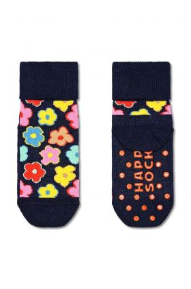 Happy Socks sosete copii Antislip Fox & Flower 2-pack culoarea albastru marin