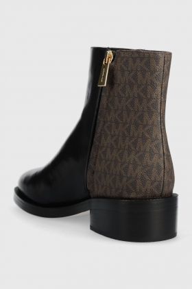 MICHAEL Michael Kors botine Regan femei, culoarea negru, cu toc plat, 40F3RGME6L