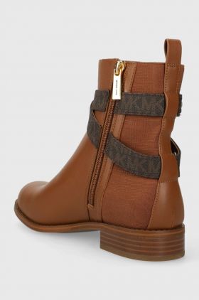 MICHAEL Michael Kors botine Rory femei, culoarea maro, cu toc plat, 40F2ROFE6L