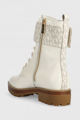 MICHAEL Michael Kors cizme de piele Rory femei, culoarea bej, cu toc plat, 40F3ROFE1L