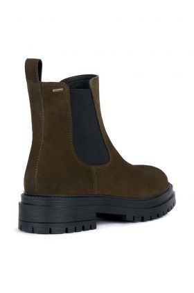 Geox botine din piele intoarsa D IRIDEA B ABX A femei, culoarea maro, cu toc plat, D26D0A 00022 C3704