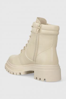 Aldo botine Lolita femei, culoarea bej, cu toc plat, 13640278.Lolita