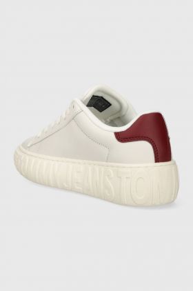 Tommy Jeans sneakers din piele TJW NEW CUPSOLE LEATH LC culoarea alb, EN0EN02273