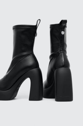 Karl Lagerfeld botine ASTRAGON HI femei, culoarea negru, cu toc drept, KL33750