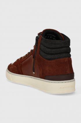 G-Star Raw sneakers din piele RAVOND II MID LEA culoarea maro, 2342005714.RBRWN