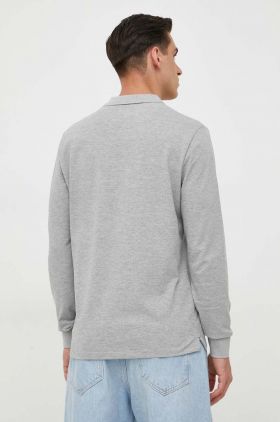 Pepe Jeans longsleeve Jimmy barbati, culoarea gri, melanj