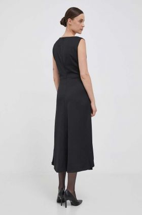 Dkny rochie culoarea negru, midi, evazati