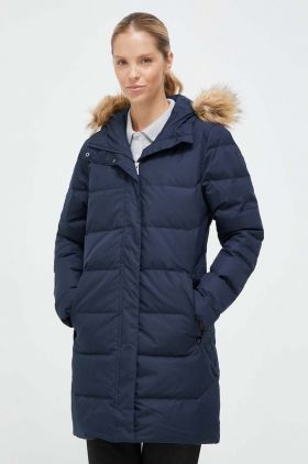 Helly Hansen geaca de puf femei, culoarea albastru marin, de iarna