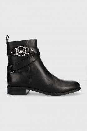 MICHAEL Michael Kors cizme de piele Rory femei, culoarea negru, cu toc plat, 40F2ROFE8L