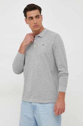 Pepe Jeans longsleeve Jimmy barbati, culoarea gri, melanj