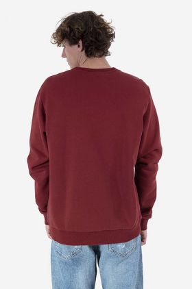 Fjallraven hanorac de bumbac Logo Sweater bărbați, culoarea roșu, cu imprimeu  F84142