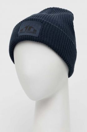 Helly Hansen căciulă culoarea bleumarin, din tricot gros