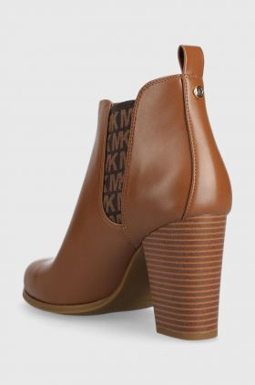 MICHAEL Michael Kors cizme Evaline femei, culoarea maro, cu toc drept, 40F3EVHEGL
