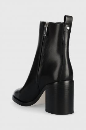MICHAEL Michael Kors cizme de piele Regan femei, culoarea negru, cu toc drept, 40F3RGME7L