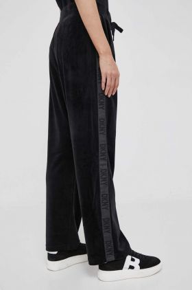 Dkny pantaloni de lounge culoarea negru, cu imprimeu