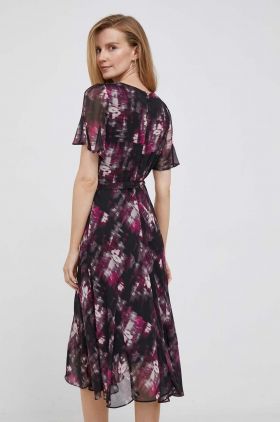 Dkny rochie culoarea violet, midi, evazati