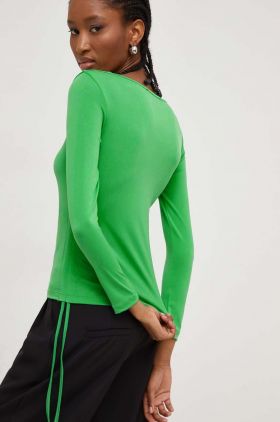 Answear Lab bluza femei, culoarea verde, neted