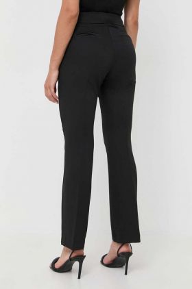 Silvian Heach pantaloni femei, culoarea negru, drept, high waist