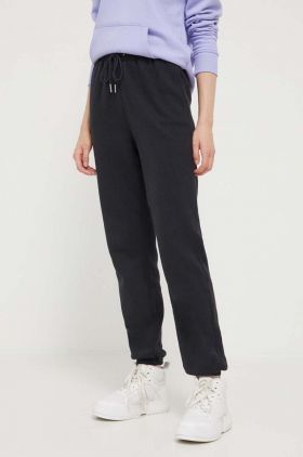 Abercrombie & Fitch pantaloni de trening culoarea negru, neted