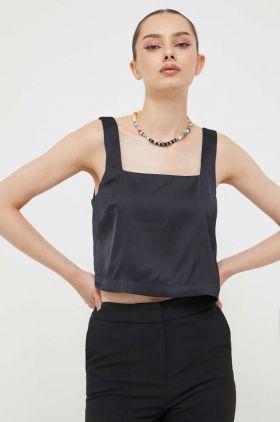 Abercrombie & Fitch top femei, culoarea negru