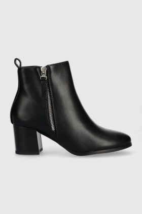 Answear Lab botine femei, culoarea negru, cu toc drept