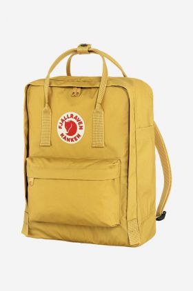 Fjallraven rucsac Kanken culoarea galben, mare, cu imprimeu F23510.135-135