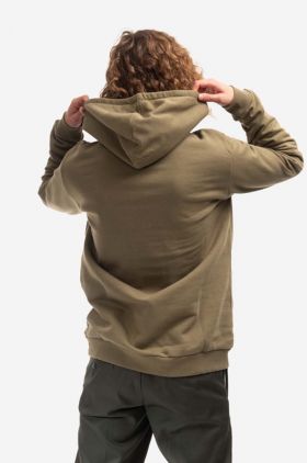 Fjallraven hanorac de bumbac Logo Hoodie bărbați, culoarea verde, cu glugă, cu imprimeu F84144.622-622