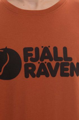 Fjallraven tricou Fjallraven Logo culoarea portocaliu, cu imprimeu F87310