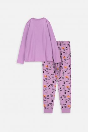 Coccodrillo pijamale de bumbac pentru copii culoarea violet, modelator